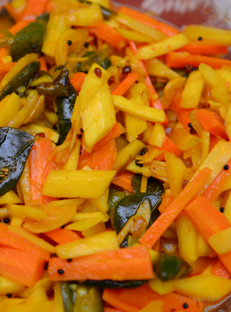 Sweet and Sour Mango Carrot Pickle