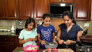 Sumi Cooking with her Kids - Curry Chat